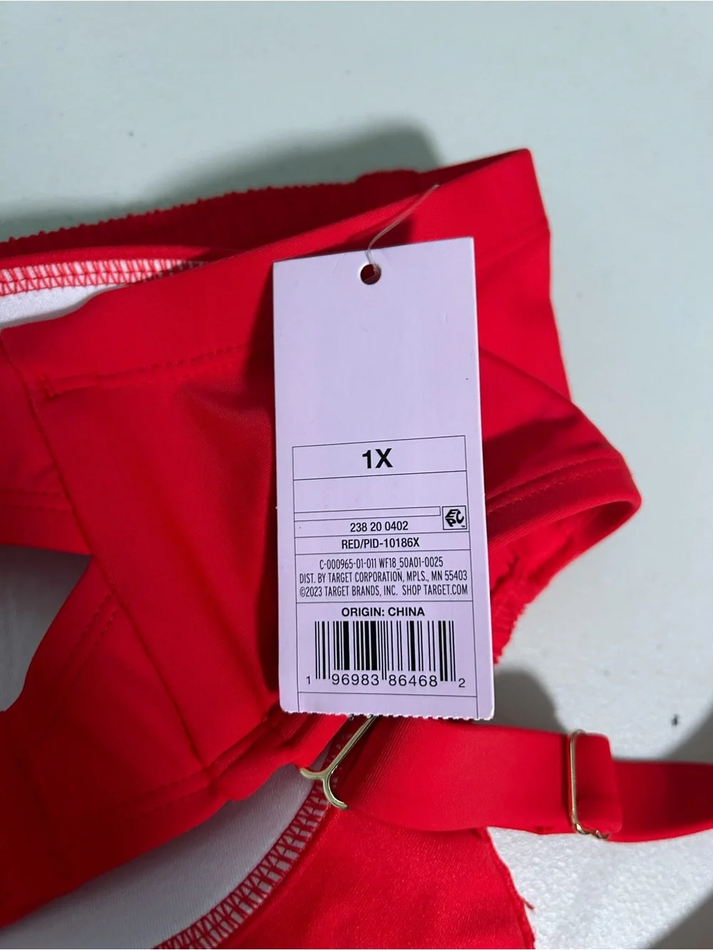 Wild Fable Smocked Bikini Top Women’s 1X Red